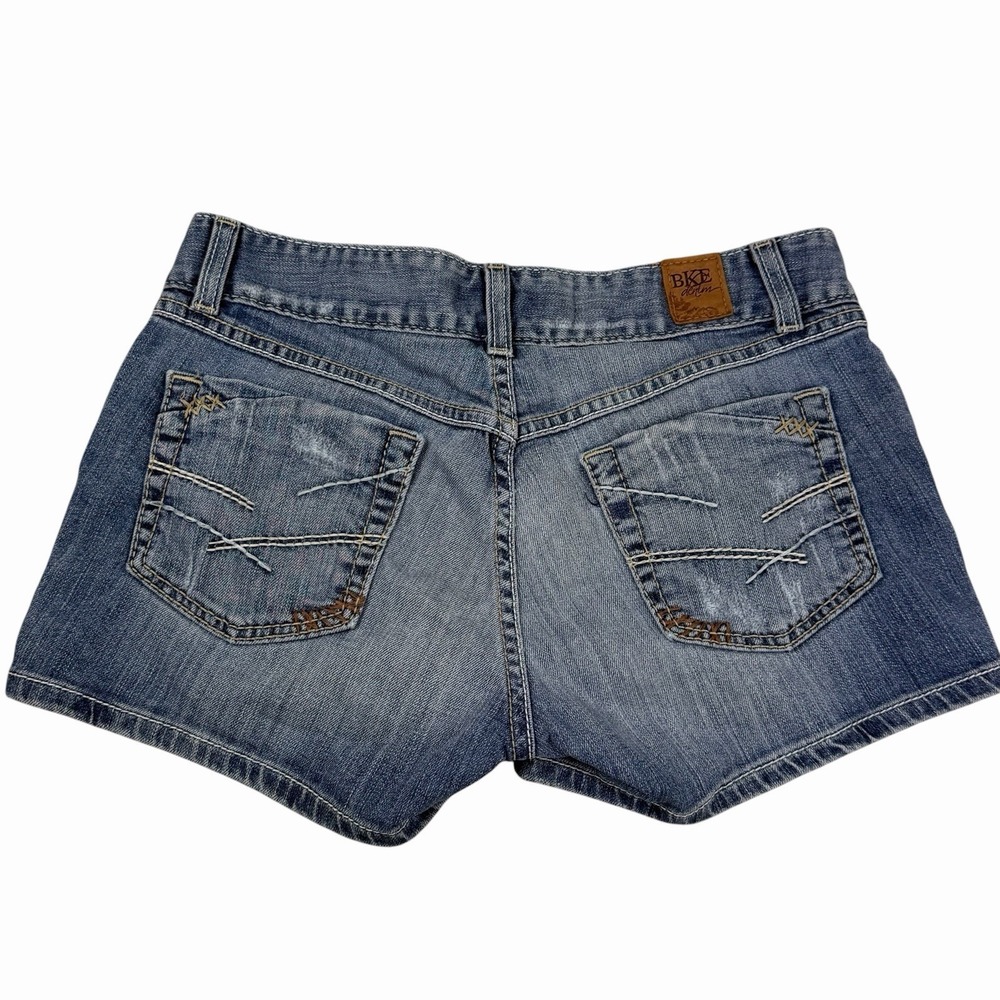 Y2K Buckle BKE Culture Low Rise Stretch Jean Shorts Size 29 Style BKL1529 Booty